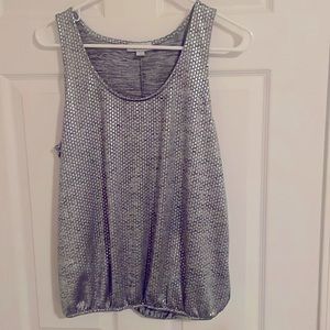 Alison Joy silver metallic tank top